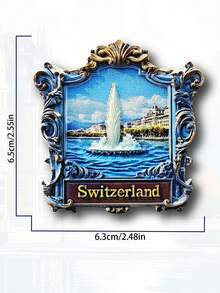 Naklejka magnetyczna 3D z żywicy na lodówkę, europejski zabytek, pamiątka z podróży, wystrój domu - Wielokolorowe - Zobacz 9