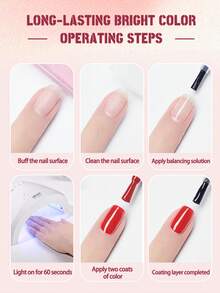 RONDIE Ensemble de vernis à ongles en gel fluorescent - 6 couleurs rouge, bleu, vert, jaune, orange, rose vif. Collection de couleurs vives pour Nail Art. Vernis en gel UV LED longue tenue pour salon et DIY manucure 8ml - Multicolore - Voir 4