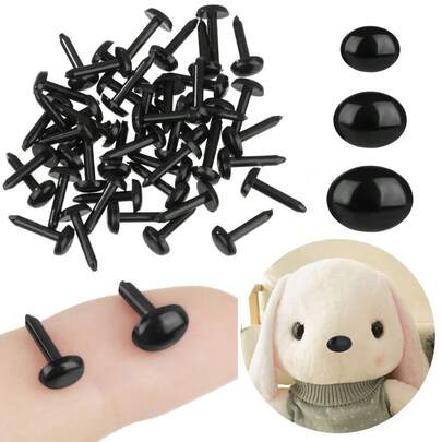 500pcs Mini Black Plastic Eyes And Noses - Suitable For Sewing, Crafts, Needle Felting And Making Animals! (Small Size Without Washer)