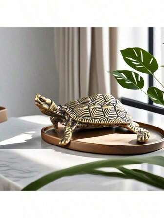 新款黄铜桌面汽车摆件 复古黄铜海龟装饰 茶几摆件 客厅工艺品