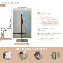 1 pièce Affiche sur canevas, belle fille en robe rouge, œuvre d'art peinte à la main, art mural sur canevas, cadeau idéal, décoration murale pour chambre, bureau, salon, café, bar, décoration de maison et de dortoir, sans cadre, convient pour la décoration d'intérieur, la décoration de chambre, la décoration de salon, la décoration de salle de bain, la décoration murale, avec option de cadre