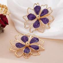 1pc Fashionable Elegant Vintage Open Flower Arm Cuff, Suitable For Daily Gatherings, Valentine's Day Gift, Mother's Day Gift, And Gifts For Family