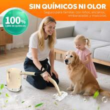 Limpiador a Vapor Portátil de 1200W, Tanque de Agua de 300ml, con 5 Cabezas de Cepillo, Máquina de Vapor de Alta Temperatura y Alta Presión para Eliminar Suciedad y Grasa en Cocina, Baño, Coche y Otros Lugares - 1 - Ver 3