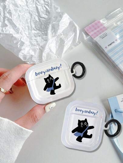 1 件猫鱼图案保护壳适用于 1/2/3/4、Pro/Pro2/Pro3 蓝牙耳机