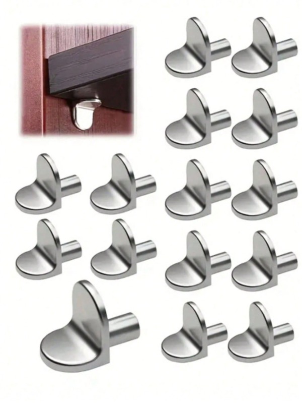 10/20/40pcs Metal Shelf Support Pegs - Easy Install Cabinet Shelf Brackets For Kitchen, Wardrobe, Closet, Bookshelf - Versatile Shelving Hardware Anchors