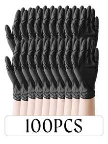 20/50/100pcs Disposable Nitrile Gloves, S/M/L/XL, Black Waterproof And Oil-Resistant Gloves, Kitchen, Cleaning, Multi-Purpose Gloves