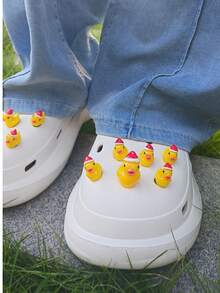 12 PIEZAS Decoración navideña para zapatos, encantos de pato para zapatos, decoración navideña para encantos de zapatos para sandalias y zapatillas, decoración de zapatos linda para zapatos de mujer, regalo especial de Navidad para familias y amigos, idea de regalo en la moda de zapatos - Multicolor - Ver 3