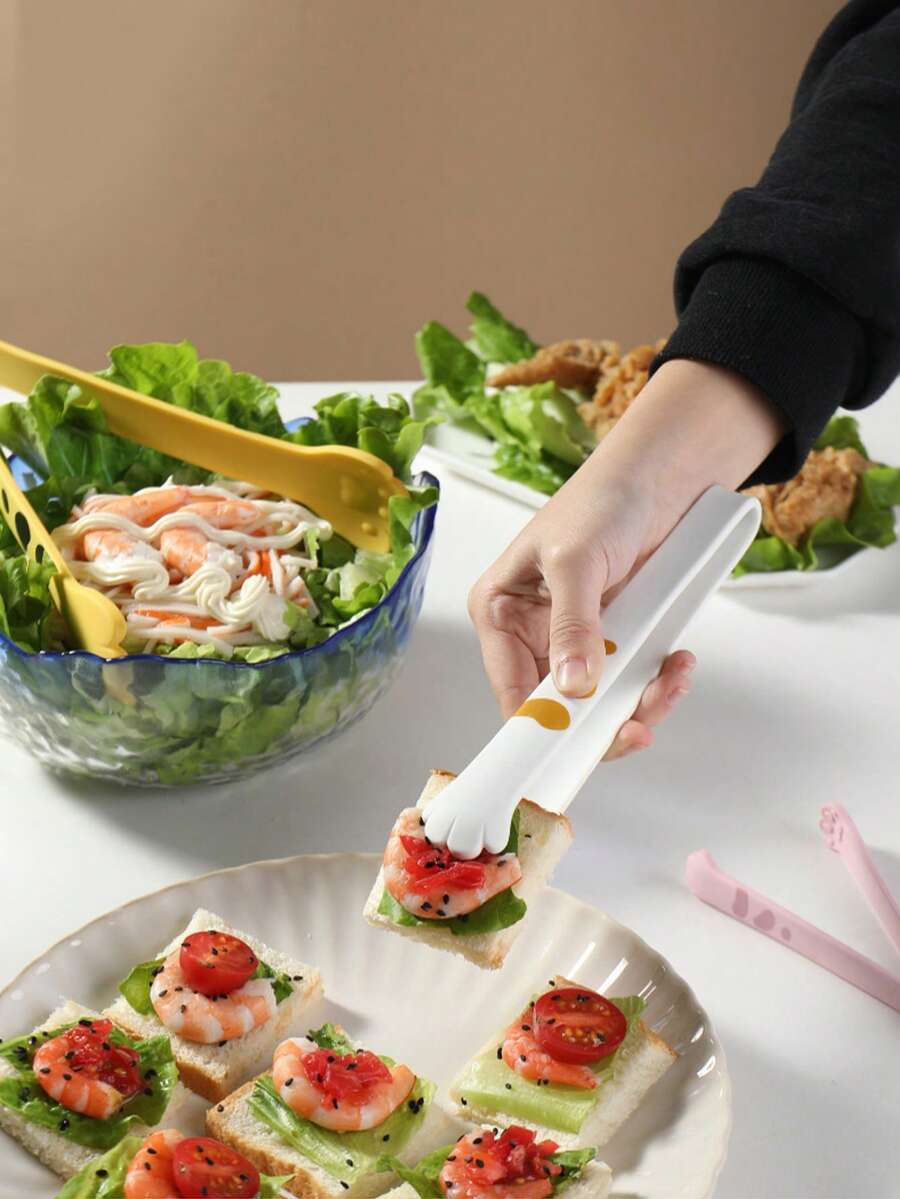 1件创意猫爪形食物夹沙拉面包夹烘焙夹零食夹洁手甜品食物夹烧烤面包夹零食夹