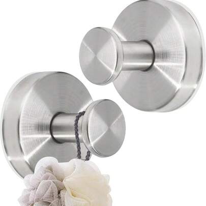 2 PCS Suction Cup Shower Hooks, Removable Shower Towel Hooks, Drill-Free Suction Cup Hooks For Glass Doors, For Christmas And Halloween Decorations, Mirrors, Windows, Tiles, Dresses, Bathroom Suction Cup Hooks