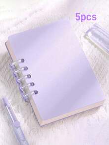 1-20pcs Customized Loose-Leaf Macaron Notebook, Office & Study Supplies, 80 Pages. Compact & Portable, Suitable For Classroom Notes, Recording Client Needs, Schedule Planning And Life Organization.