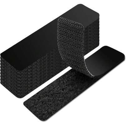 10-Pack Double-Sided Adhesive Carpet Grips - High-Strength, Hook And Loop Tape Sticky Back, Residue-Free Stickers For Secure Car Mats & Home Floors