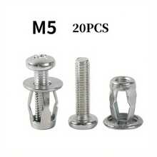 20pcs Carbon Steel Rivet Nuts Set - Galvanized Locknuts With Partial Thread For Hollow Walls, Right Hand Thread Direction - M4 M5 M6 Expansion Nut Inserts