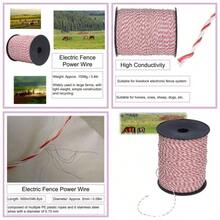 Alambre de Polietileno para Cerca Elctrica Cerco electrico Ganado Cerca Elctrica de 500, Alambre de Cuerda Elctrica, Accesorios para Cerca Elctrica para Agricultural Fencing - inicial - Ver 1