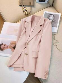 New Casual Single-Breasted Notched Lapel Blazer