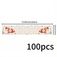 1 Piece Of Reusable Winter Christmas Table Flag, Featuring Christmas Trees, Snowmen, Snowflakes, Reindeer, Gift Boxes, Foxes, Colorful Balls, And Lighting Patterns. Made Of Linen Fabric, It Is Suitable For Indoor And Outdoor Family Gatherings, Christmas Party Table Decorations, And Christmas Decorations. There Are Multiple Sizes To Choose From And Can Also Be Given As A Gift. - Multicolor - View 13