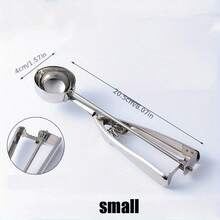 1/3pcs Ice Cream Scoop, Stainless Steel Trigger Release Ice Cream Scoop, Large/Medium/Small Cookie Scoop For Baking, Cupcake Scoop, Cookie Dough Scoop - Silver - View 13