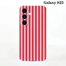 1pc Minimalist Stripe Pattern Perforated Glossy Filmic Case Full Protective Hard Phone Cover, Compatible With IPhone 11/12/13/14/15/16 Pro Max Waterproof Shockproof Anti-Fall Scratch Resistant