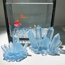 1pc Aquarium Crystal Column Decor, Gradient Color Changing With Light And Water, Shimmering Resin Material, Multiple Sizes Available, Suitable For Living Room, Garden, Fish Tank Decoration - Multicolor - View 3