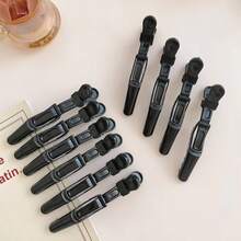 10pcs/6pcs Women Professional Salon Quality Hair Clips, Crocodile Design Wide Tooth Double Hinge, Set, Hair Accessories, Head Accessories, Hair Accessories For Women, Hairpin - Black - View 10