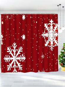 Juego de 3 alfombras de baño navideñas, hechas a máquina en franela, con 1 cm de espesor de esponja, alfombra de baño rectangular antideslizante de poliéster con estampado de copos de nieve, lavable, tejido plano, tela no tejida, con respaldo de PVC, 600 g/m² - Multicolor - Ver 14