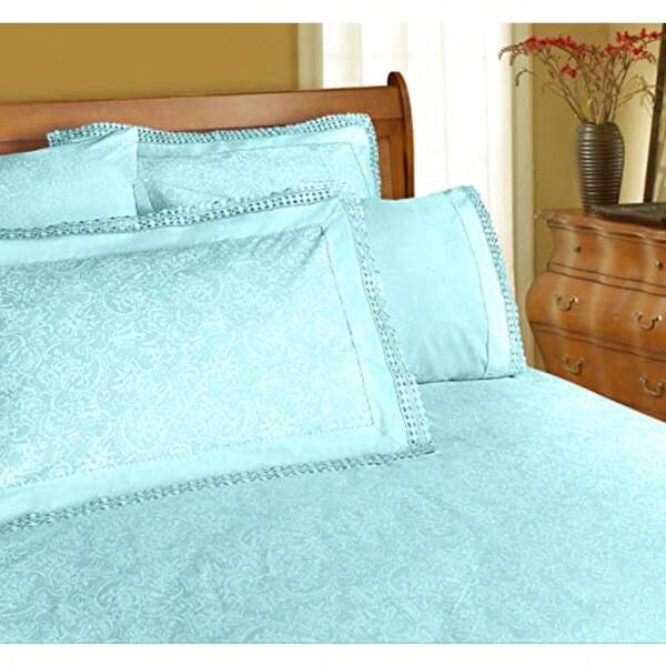 Shangri La Machine Lace Sheet Set King Limpet Shell