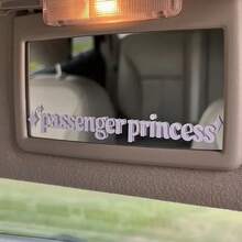 1 pieza Pegatina de pasajera princesa, calcomanía divertida para el espejo retrovisor y las ventanas, material duradero, accesorio de coche lindo para entusiastas