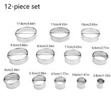 Khuôn cắt bánh quy tròn, Khuôn cắt bánh quy tròn nhỏ để cắt bánh ngọt hình tròn, Khuôn bánh rán tròn, Dùng để nướng bột bánh ngọt và bánh rán, Thích hợp cho nhà hàng/xe bán đồ ăn/tiệm bánh - Nhiều màu - Xem 10