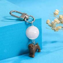 3D Cartoon Sausage Dog Shaped Keychain, Cute Pendant Decoration For Backpack, Bag, Car Keys, Holiday Small Gift Christmas