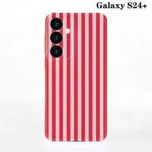 1pc Minimalist Stripe Pattern Perforated Glossy Filmic Case Full Protective Hard Phone Cover, Compatible With IPhone 11/12/13/14/15/16 Pro Max Waterproof Shockproof Anti-Fall Scratch Resistant