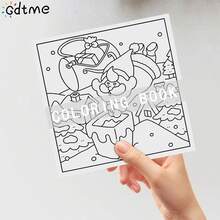 GDTME 1本圣诞节涂色书，图案简洁醒目，动物和圣诞老人图案生动清晰，可用马克笔涂色，适合办公室放松、学校游戏、生日礼物、返校礼物、圣诞礼物、美术用品，24页单面印刷，7.9英寸 x 7.9英寸。 - 聖誕仙境 - 查看 7