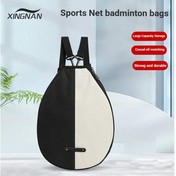 1 peça 2025 Nova bolsa de tênis para esportes ao ar livre Bolsa de raquete Bolsa de ombro dupla Bolsa de raquete de badminton leve transversal