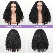 30 Inch 12A Burmese Curly Human Hair Wigs Brazilian Pixie Curls 200% Transparent Lace Frontal Wig For Women Burmese Curly Full Lace Wigs - Natural Black - Xem 8