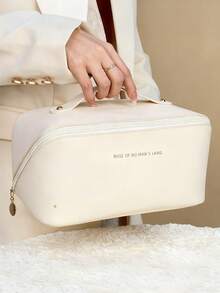 1个多功能洗漱包，化妆品收纳包，防水化妆包，多隔层设计，是情人节、婚礼、母亲节、生日等场合送给男士和女士的理想礼物 - 彩色 - 查看 2