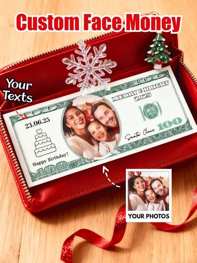 1-400 قطعة من العملات المعدنية المخصصة والمطبوعة شخصيًا، نسخة واقعية من فئة 100 دولار، نقود مزيفة للدعامات، مناسبة لتصوير الأفلام والفيديوهات والألعاب الورقية والسحر وديكور حفلات الزفاف وأعياد الميلاد، دعامات للألعاب الحزبية، هدية مثالية لعيد الهالوين والكريسماس وعيد الشكر