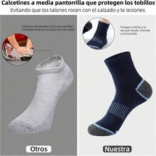 Ausein Calcetines Hombre 6 Pares, Calcetines Deportivos Algodón Transpirables, Absorbe el sudor y antiolor, Tines Correr Largos, Medias antideslizantes para Baloncesto,Running, Futbol, Ciclismo, Gym - Gris Claro - Ver 12