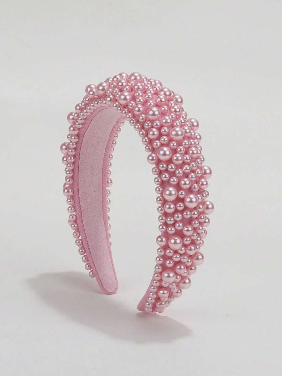 1 قطعة شريط رأس من اللؤلؤ، إكسسوار شعر للعروس، هدية للنساء، شريط شعر