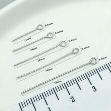 50 peças 16/20/26/30/35mm Pinos em Ouro, Ouro Branco e Prata Banhada, 9 Garras, Suprimentos para Fabricação de Joias para Contas, Pulseiras, Colares, Pingentes, Artesanato DIY