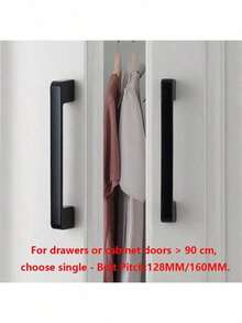 1/10 tay nắm tủ bằng nhôm đen bóng cho nhà bếp, tủ quần áo, tủ chén, tủ quần áo - Phụ kiện nội thất bền - Nhiều màu - Xem 7