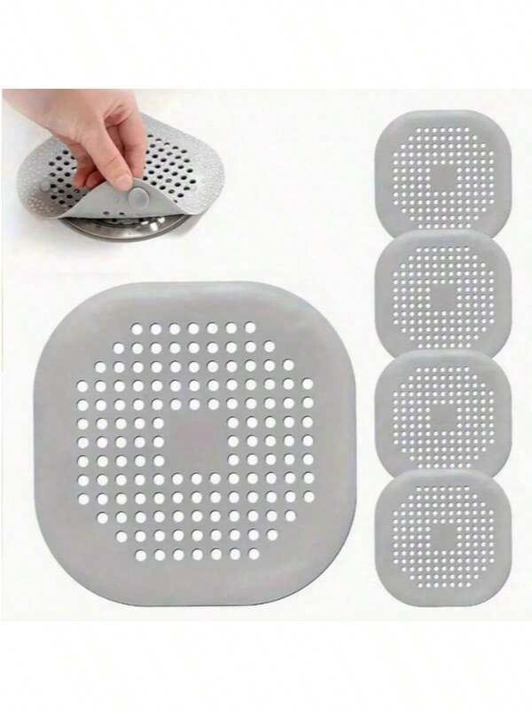 5 Stück Silikon Haarsiebs, Abflussschutz, flache Haarsiebe für Küche & Bad, langanhaltend & leicht zu reinigen, Spülbeckenfilter, Badezimmer Waschbecken Haarsiebs, Einweg Duschablaufhaarsiebs, Abflussschutz für Dusche, Haarsiebs für Badewanne, Badewannenablaufschutz, Badewannensieb, Küchenspülbeckenfilter, minimalistisches Sieb, schlanker Abflussschutz, hochwertige Filter, flexibles Material, Spülbeckensieb, Duschsieb, Haushaltsreinigung