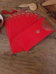 5/10个红色钱信封 - 非常适合圣诞节、农历新年和特殊场合 | 理想的现金和压岁钱礼品包装，圣诞礼品包装 - 彩色 - 查看 2