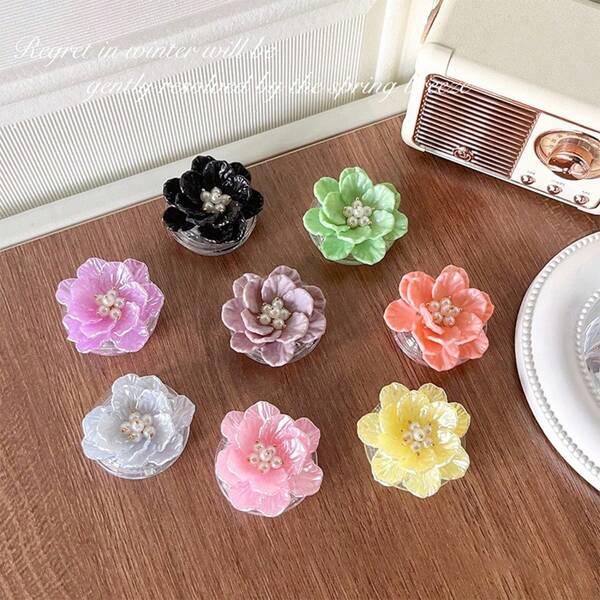 3D Flower Phone Grip Stand, Expandable Adhesive Phone Holder, Desk Stand, Design