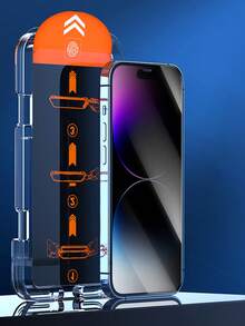 Bộ 2 miếng dán màn hình cường lực chống nhìn trộm, tương thích với Apple dòng 11/12/13/14/15/16/17. - màu đen - Xem 2