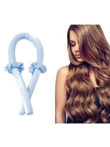 Conjunto de 3 peças para mulheres: Faixa de cabelo modeladora sem calor em cetim, com efeito babyliss para cachos durante o sono, secador de cabelo, modelador de cachos flexível, ferramentas para estilizar cabelos cacheados, deixando-os macios e brilhantes. Adequadas para todos os tons de cabelo, inclusive cabelos longos e grossos. Essenciais para a volta às aulas, viagens e férias.