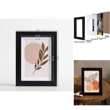 Juego de 5 Fotos para Cuadros de 11 x 14 - Imágenes de 8 x 10 con Tapete o 11 x 14 sin Tapete, Estilo Sencillo y Moderno, Ideal para Decorar Habitación, Oficina y Galería - Montaje en Pared, Color Negro - Negro - Ver 1