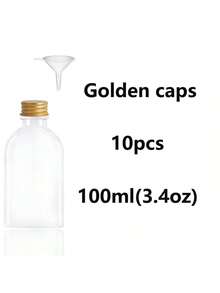 5/10/15/25/35 piezas Botellas plásticas vacías mini de 100ml para dispensar jugos, alimentos y cosméticos, de pequeño tamaño, fáciles de transportar y que no se filtran fácilmente, artículo esencial portátil para viajes, puede contener diferentes bebidas de frutas líquidas, adecuado para picnics, viajes, baño en el hogar, cocina