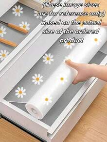 1件装卷帘柜小型透明菊花收纳垫，不粘抽屉垫，防油冰箱垫，EVA防水冰箱杯垫，橱柜垫，简约餐桌垫 - 雛菊圖案 - 查看 18