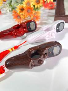 1pc Wood Grain LCD Digital Counter Tally Counter With Lanyard, Battery-Free Operation, Suitable For Meditation, Gym, Prayer, Yoga - For Tracking Repetitions, Cycles, Routines - Portable Counter, Suitable For Meeting Statistics