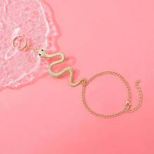 JRY99 Snake Hand Chain Bracelet Snake Chain Finger Ring Bracelet  Chain Hand Harness Bracelet Snake Pearl Friendship Bracelet Jewelry Accessories