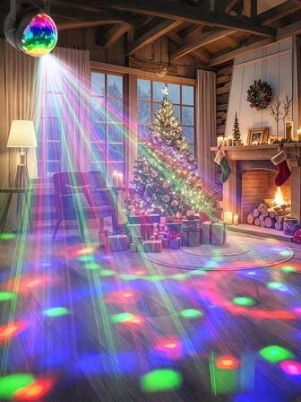 Mini Magic Ball Disco Light - USB Powered, Multicolored Rotating LED Ball, Suitable For Parties, Birthdays And Home Decor, Party Lighting | Vibrant Lighting | Plastic Ball, Disco Ball Light