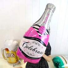1pc Party Foil Balloon Set, Includes Champagne Glass, Stemmed Champagne Glass, Champagne Bottle, Party Bottle, Whiskey Bottle, Rose Gold Bottle, Bow Tie Glass, Beer Mug, Flamingo Glass Balloon, Suitable For Birthday Party, Engagement, Wedding Anniversary Decoration, Christmas Party, New Year Decoration, Friends Gathering, Garden Party Decoration - Multicolor - View 19